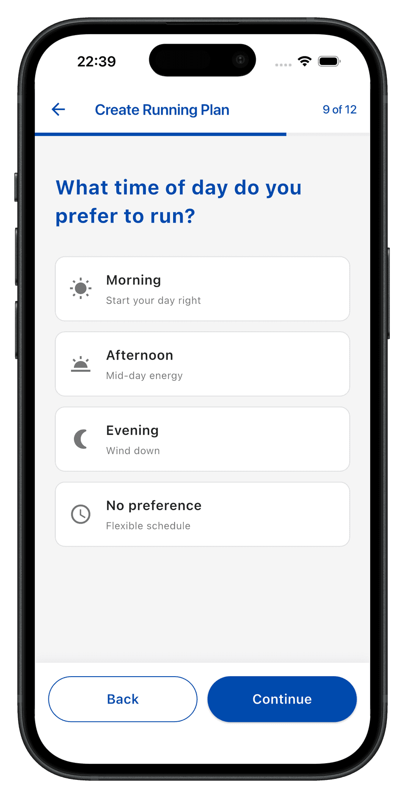 Time of day preference